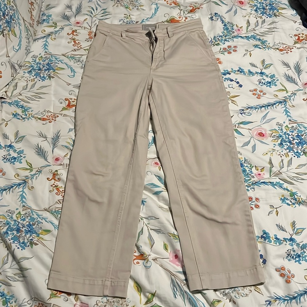 Everlane Straight Leg Crop Pants in Sandstone Size 6
